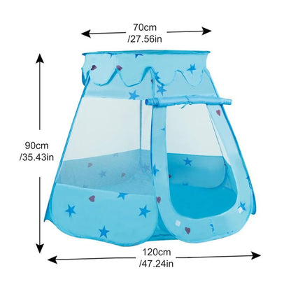 size chart for pastel blue Little Dreamer indoor camp tent perfect for Littlespace setups