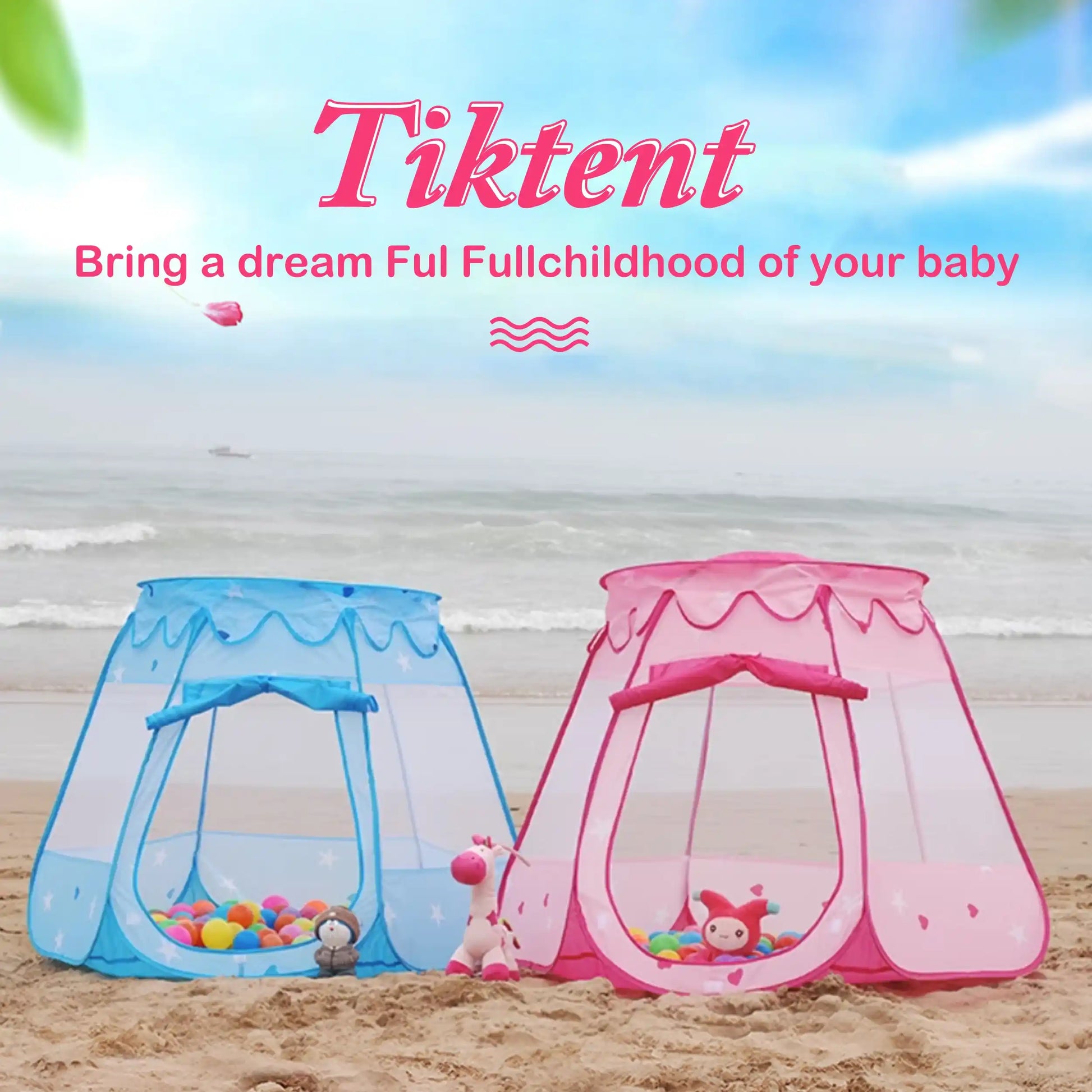 pink and blue Little Dreamer indoor camp tents for pastel kawaii and ABDL play