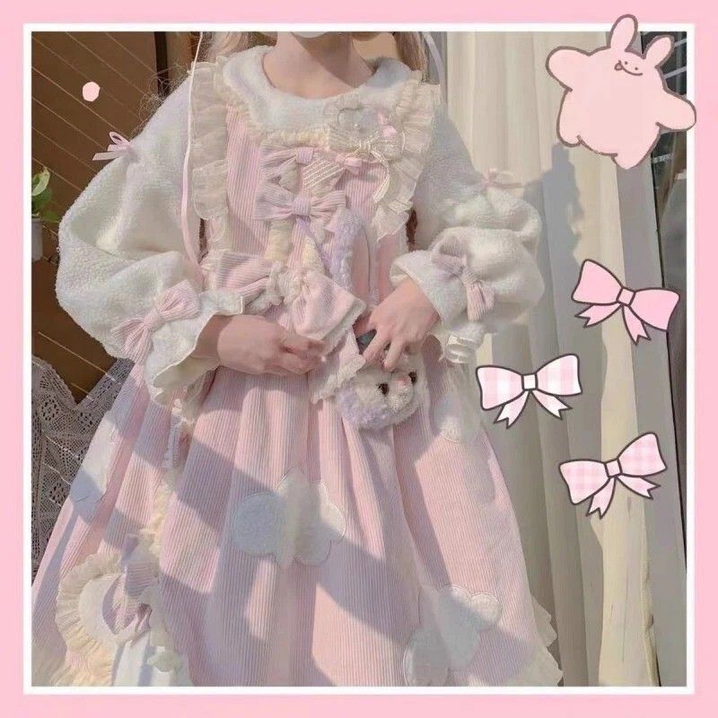 Little soft-life dress in pastel tones, ideal for cutecore, ABDL/DDLG lounging, and dreamy cozy vibes