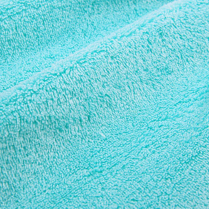 close-up of blue Elephant cartoon hand towel showing soft texture and kawaii blushy face for little space and ABDL play