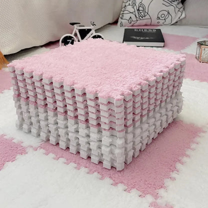Little’s Playful Mat foam puzzle tiles in pink and purple for DDLG or ABDL spaces, soft and cushioned play floor