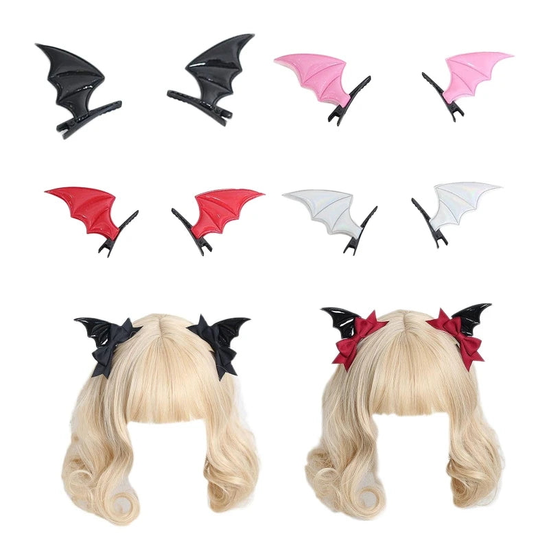 Lolita bat hair clip ideal for roleplay, costumes, and adding spooky flair to any outfit