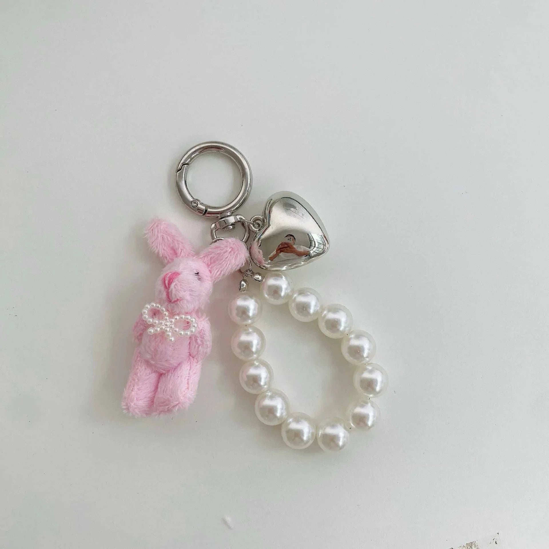 Lolita Mini Animal Keychain, pink bunny plush, pastel kawaii charm, cutebaddie & ABDL accessory