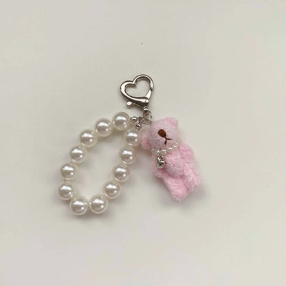 Lolita Mini Animal Keychain, pink teddy plush, cute pastel charm, cutebaddie & ABDL accessory
