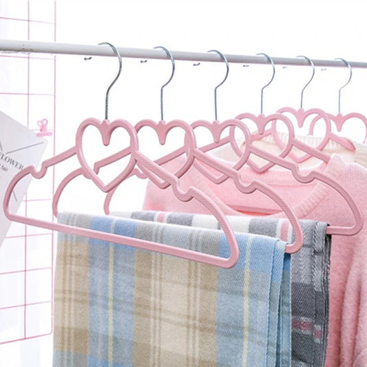 Heart-shaped Love Loop closet hanger set for cute DDLG and ABDL wardrobe organization