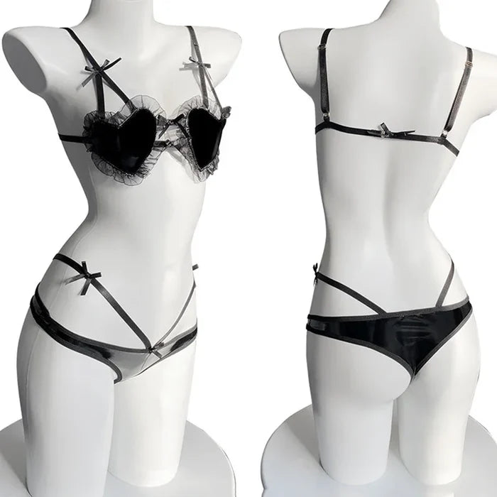 Matching thong from Love Next Door Lingerie Set in soft stretchy fabric for DDLG kawaii babygirl cutecore little space roleplay style