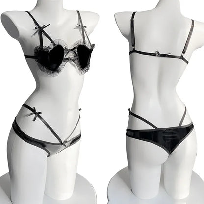 Matching thong from Love Next Door Lingerie Set in soft stretchy fabric for DDLG kawaii babygirl cutecore little space roleplay style