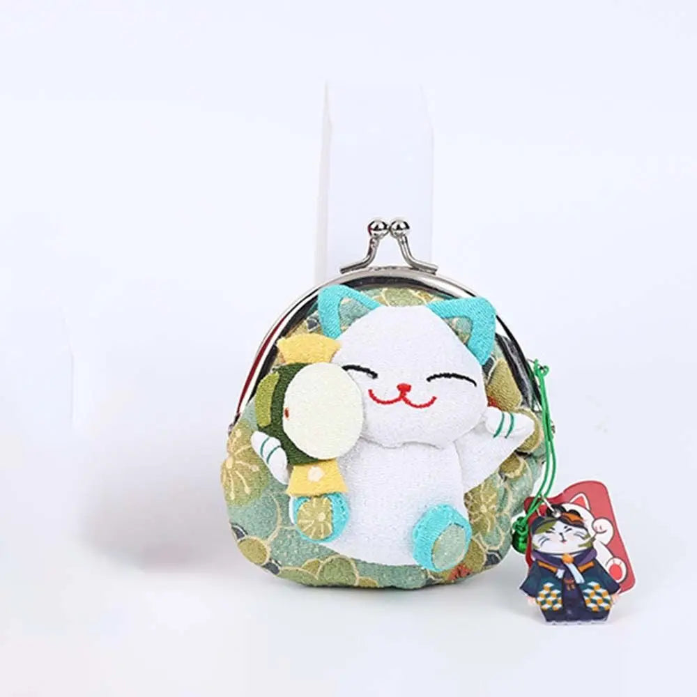 Cute lucky koi kitty purse, kawaii softcore coin holder