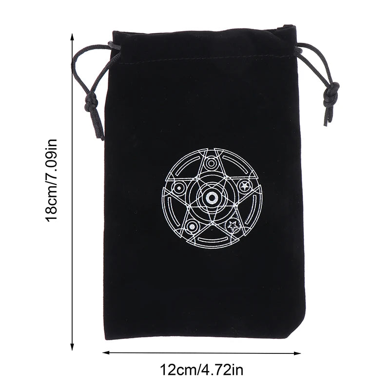 Black Lunar Veil deck bag with pentacles and moon designs for kawaii ABDL and DDLG decks