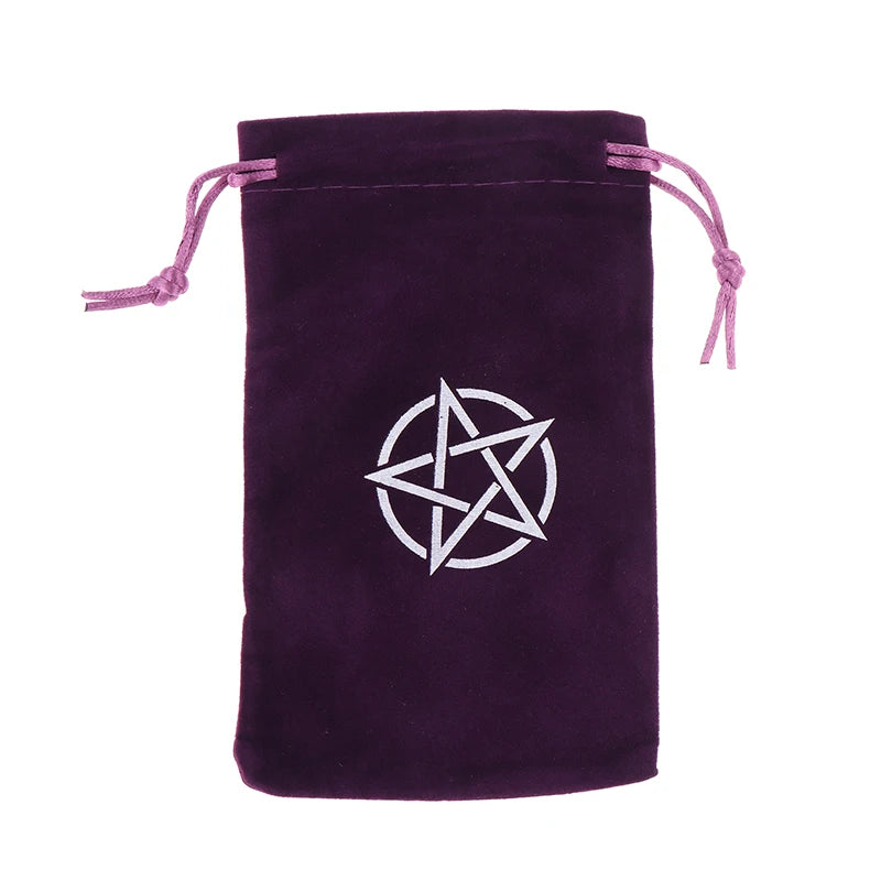 Dark purple Lunar Veil tarot pouch with cosmic star patterns for cutecore DDLG decks