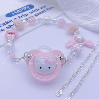 Comfortable silicone pacifier with glowing stars and wings, ideal for relaxation and quiet playtime.