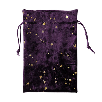 Magical cosmic divination pouch small velour for storing tarot decks, runes, or little treasures