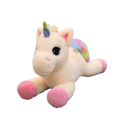 Magical Rainbow Unicorn Plush, pastel colors, soft, perfect for kawaii cutecore, DDLG, and ABDL play