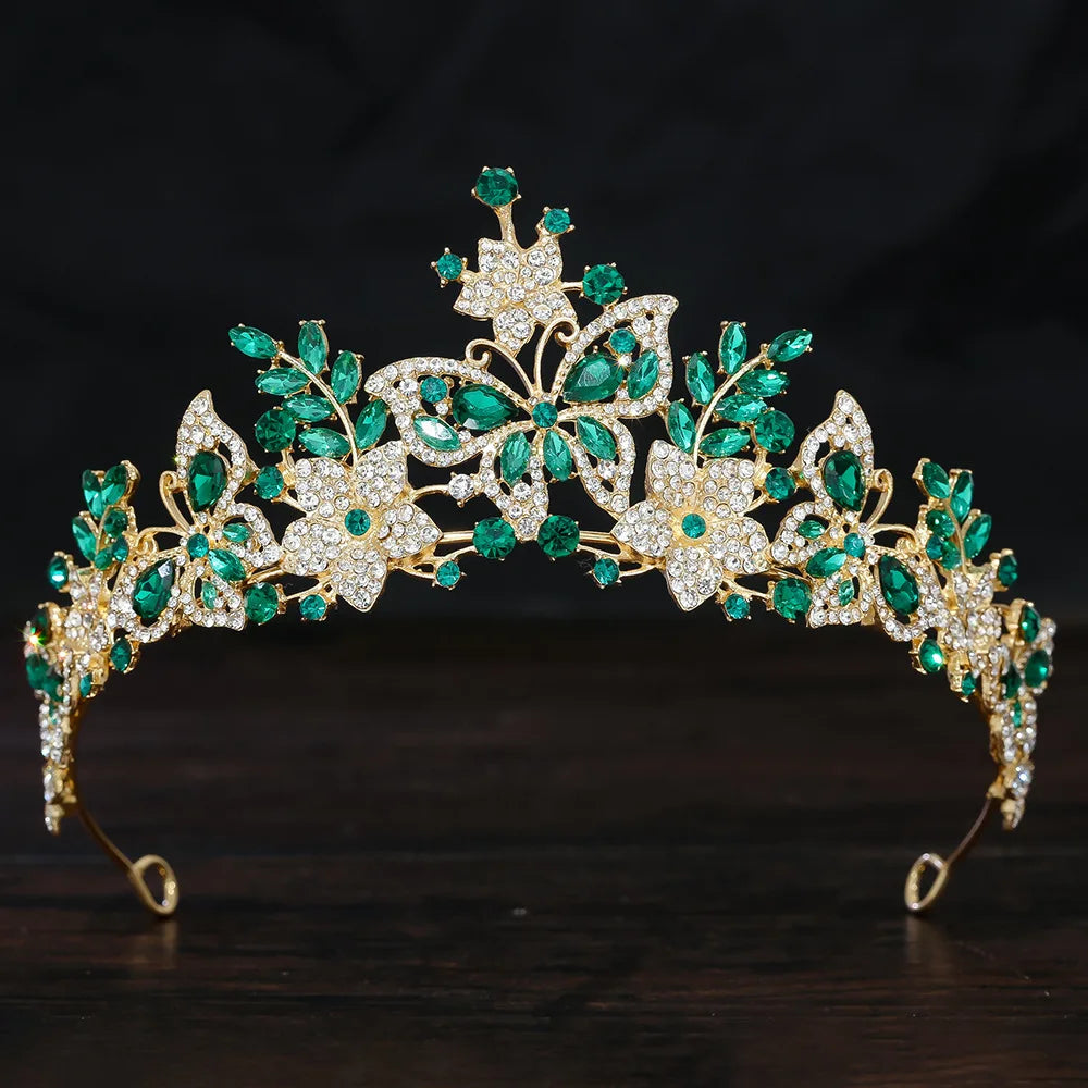 Majestic Tiny Green and Silver Crown Cute-core DDLG ABDL princess cosplay accessory