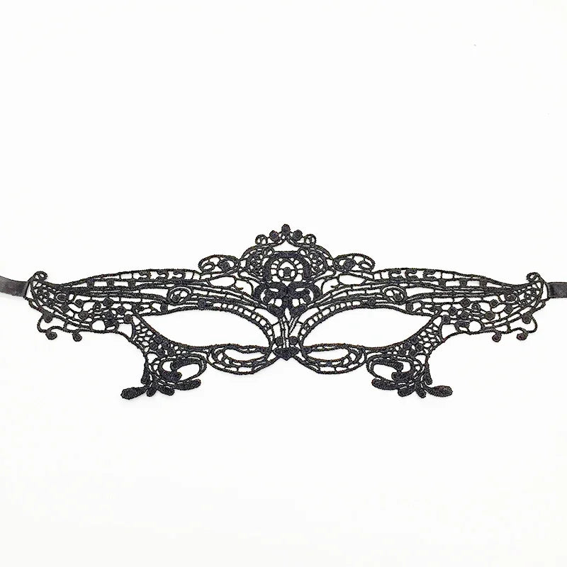 Midnight VIP Lace Mask in black lace, playful, flirty, and perfect for baddie or DDLG aesthetics