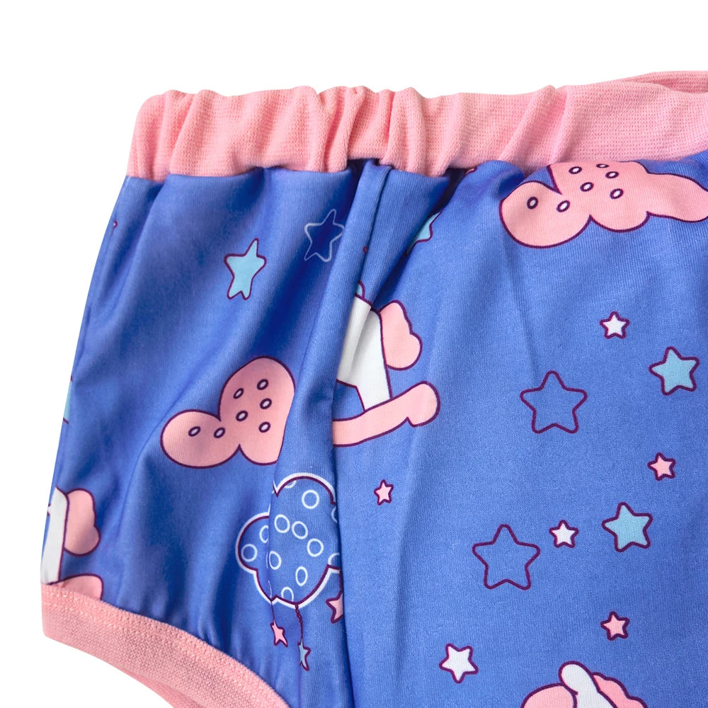 Midnight glow unicorn training pants, dreamy starlit design for kawaii cutecore DDLG ABDL fashion