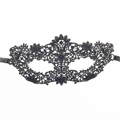 Midnight Luxury VIP Lace Eye Mask, delicate black lace for cutecore, kawaii, and flirty DDLG moments