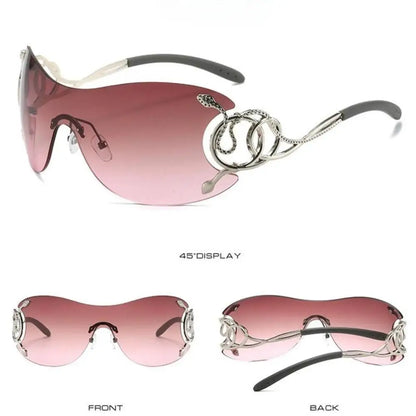 Mob Wife Donna Shades pastel pink, crescent moon cutouts and lightweight design for bratty queens