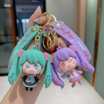 Music Lover Kawaii Charm in pink, cute music-themed accessory for bags and keys