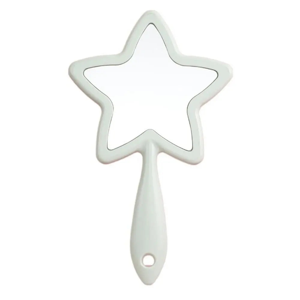 Mystic Pentastar Mirror white variant, star-shaped and ethereal for kawaii and pastel bedroom décor