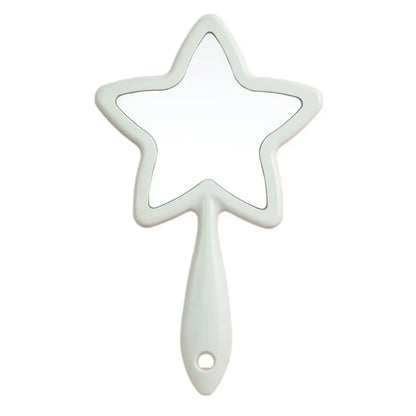 Mystic Pentastar Mirror white variant, star-shaped and ethereal for kawaii and pastel bedroom décor