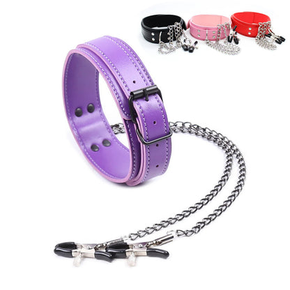 New Purple Kinky Choker Body Clip Set for DDLG and cutebaddie fantasyplay, flirty roleplay, and cutecore aesthetic