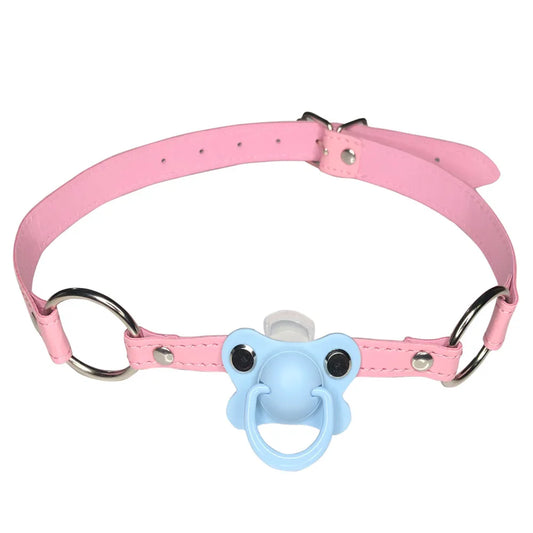 Pastel Blue Candy Pacifier Choker, soft girl & cutecore babygirl accessory, adjustable 46–66 cm / 18–26 in