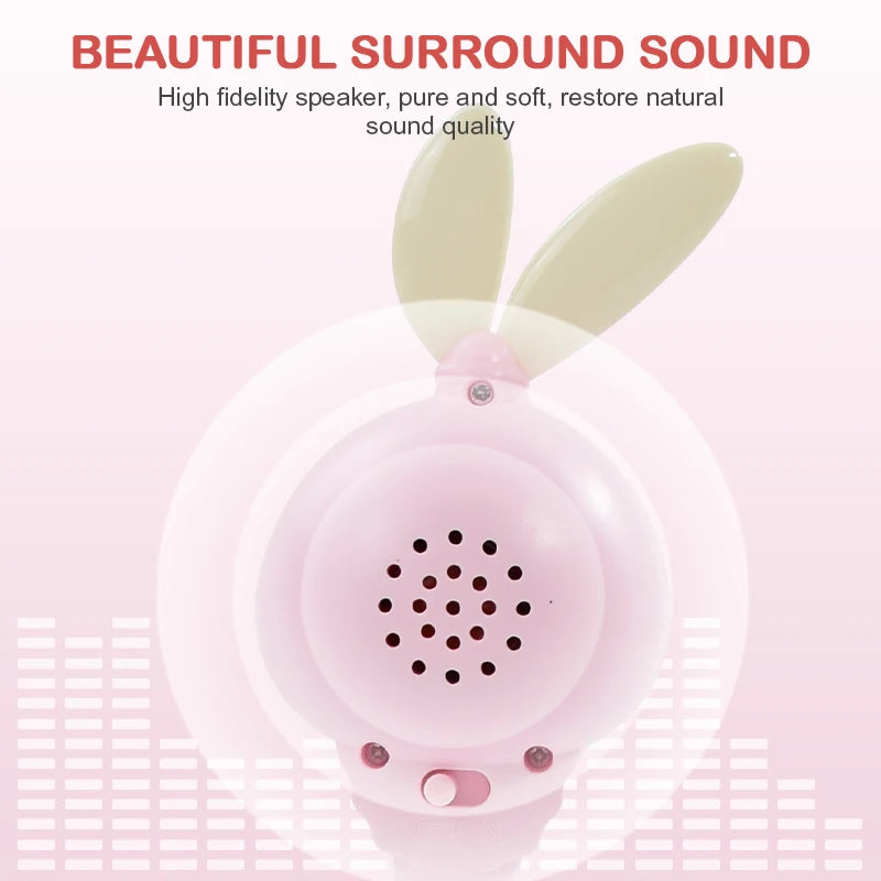 Pastel Bunny Melody Rattle with soft lights & surround sound