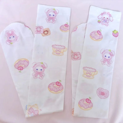Sweet pastel candy-inspired stockings for cutecore fashion and DDLG/ABDL outfits