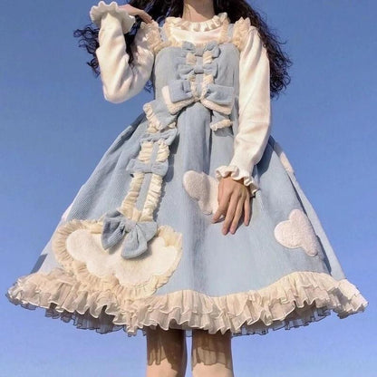 Soft pastel cloud little dress, perfect for DDLG, ABDL, cutecore, and dreamy cozy moments