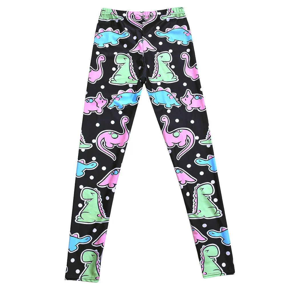 pastel dino leggings ddlg abdl softcore cozy cutecore kawaii stretchy fabric