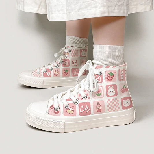 Pastel Dream Moodboard Sneakers for DDLG, ABDL, kawaii, and soft girl fashion