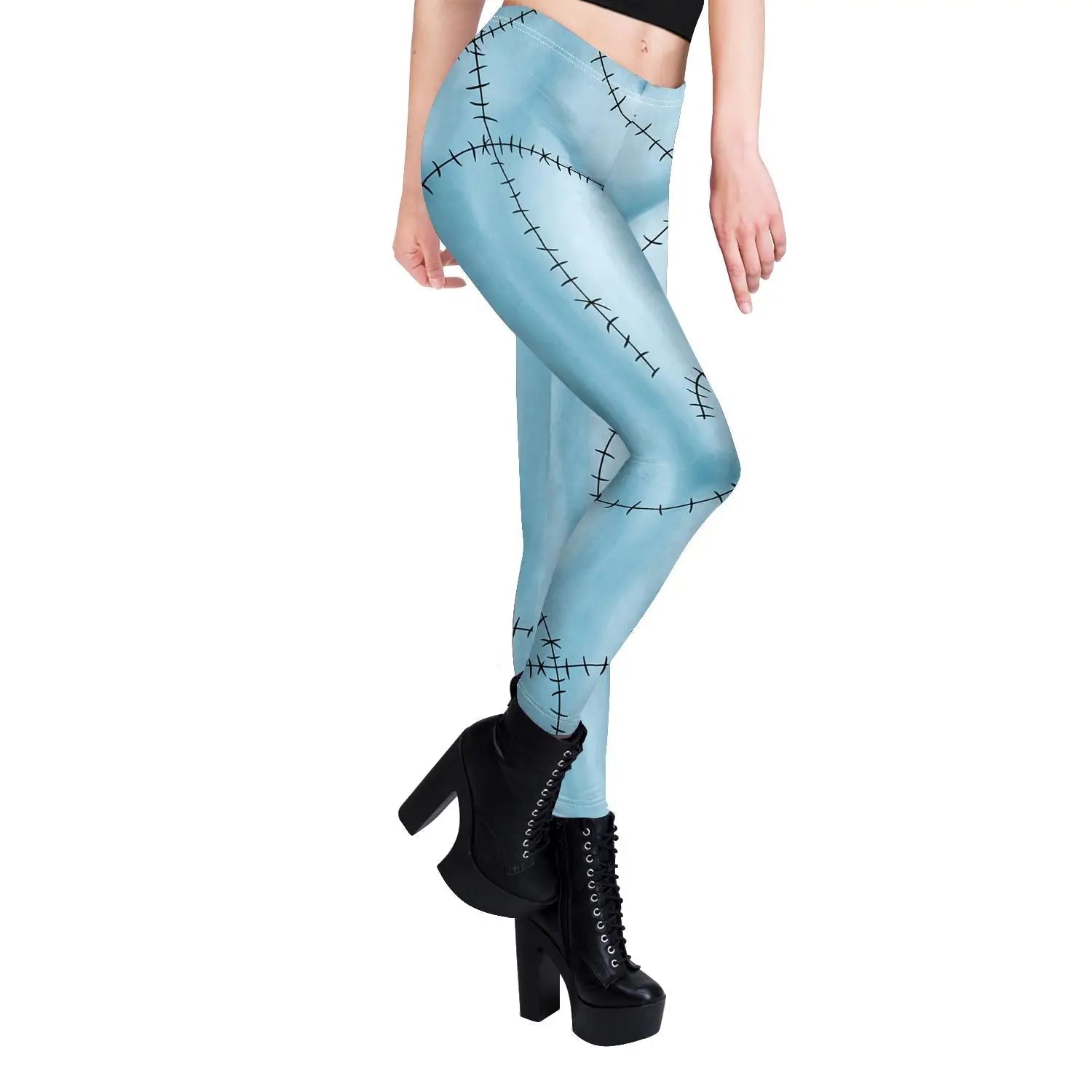 pastel goth ghost bride leggings softcore bratty comfy stretchy fit DDLG ABDL cutecore