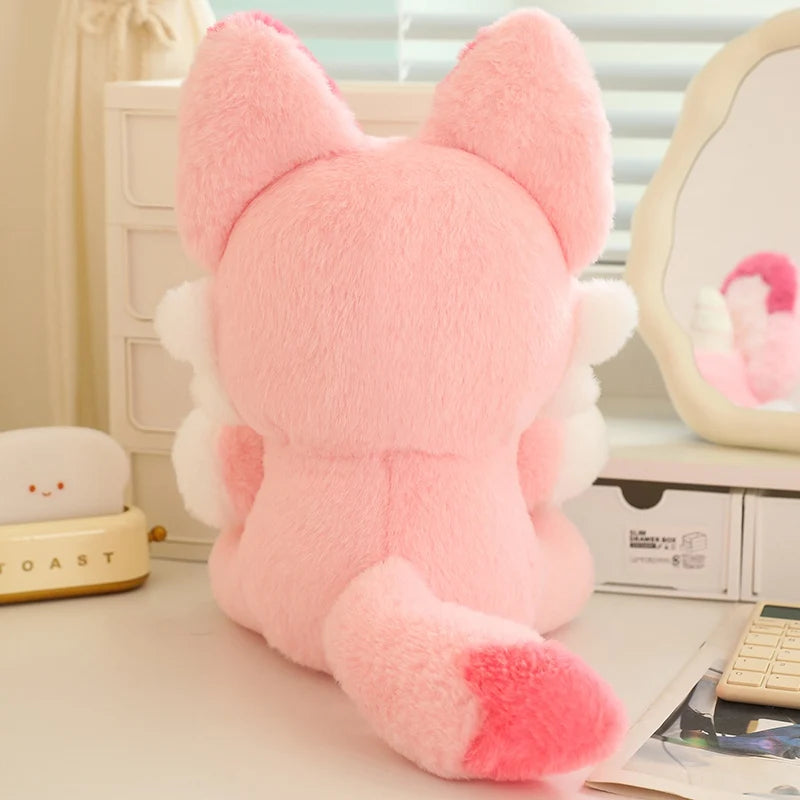 Pastel kawaii dragon plushie with cute paw details and magical fantasy cutecore bedroom vibes