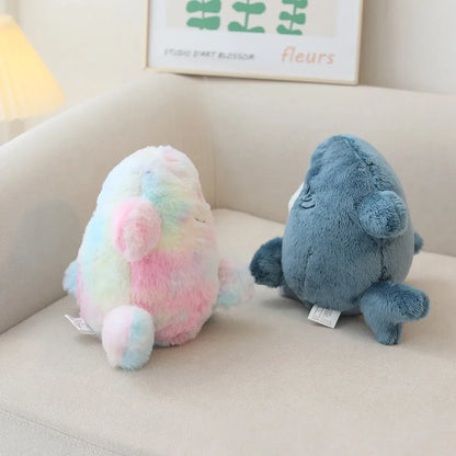 Cute 2-pack pastel Sharkie plush, soft shark-cat toy for DDLG ABDL snuggles