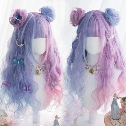 Pastel Starseed split wig with soft and savage half-and-half style for kawaii, DDLG, and cosplay looks
