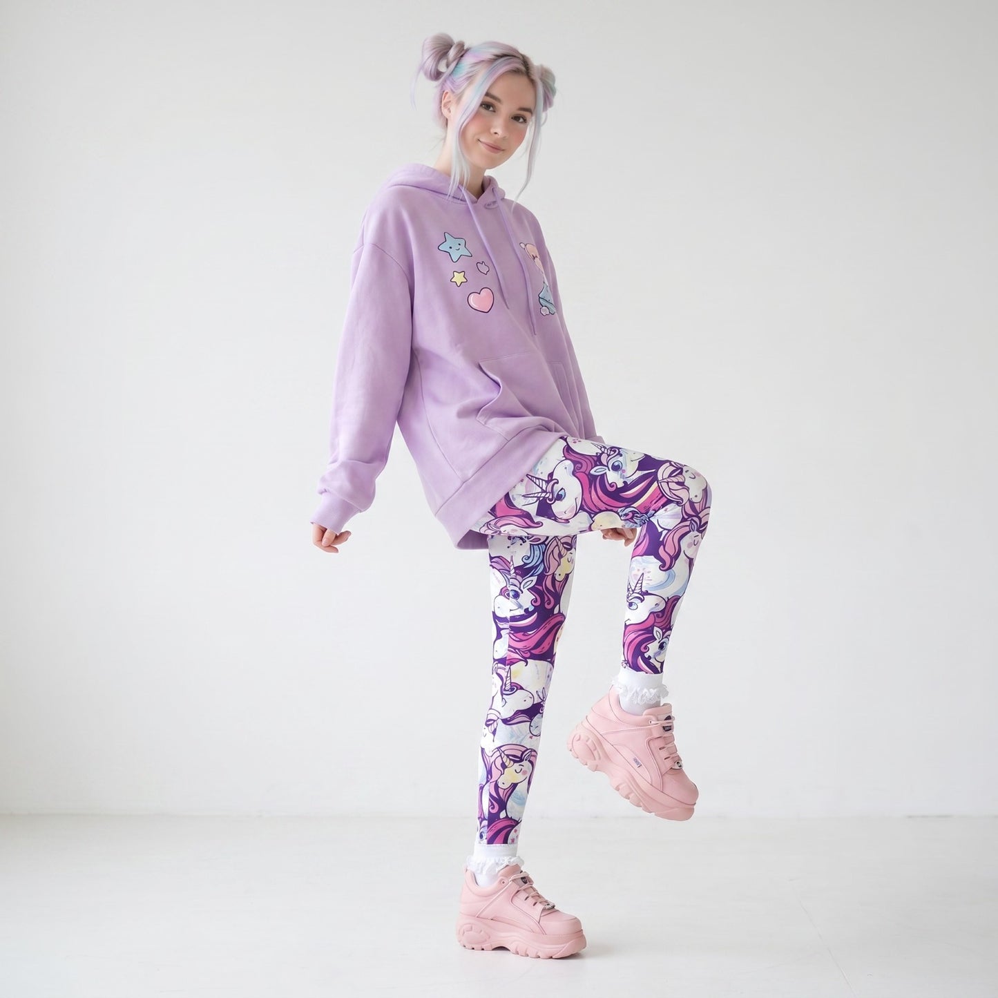 pastel unicorn leggings drip print bratty softcore DDLG ABDL comfy stretch