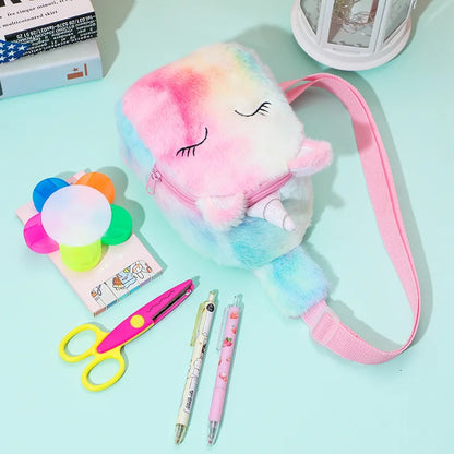 Pink pastel unicorn sling bag with cute ears and horn, perfect kawaii ABDL and pastelcore fits 🎀💖