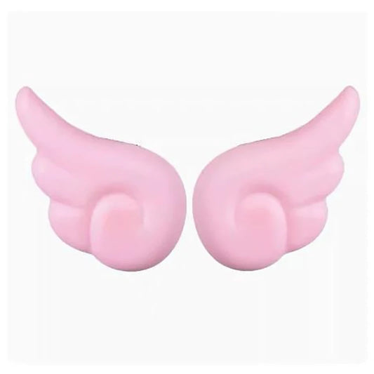 Pink angel wing shoe charms for Crocs – soft pastel kawaii shoe accessory
