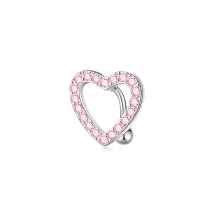 Kawaii pink belly ring set with sparkling titanium designs for cute body jewelry looks