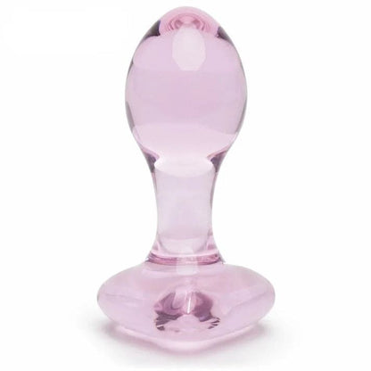 Kawaii crystal glass plug with heart-shaped base, ideal for sparkle lovers and luxury toy collectors.