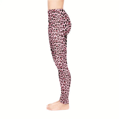 pastel pink leopard print leggings softcore stretchy fabric bratty kawaii DDLG ABDL comfy fit