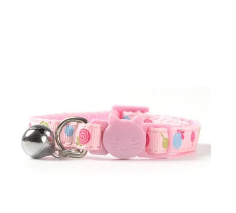 Pink collar with lollipop charm – Soft Kitty kawaii aesthetic choker for soft girls