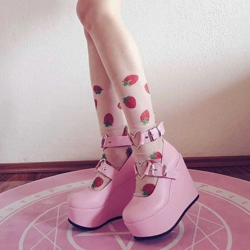 Pink Platform Heels, kawaii babygirl vibes, spoiled princess & soft girl aesthetic