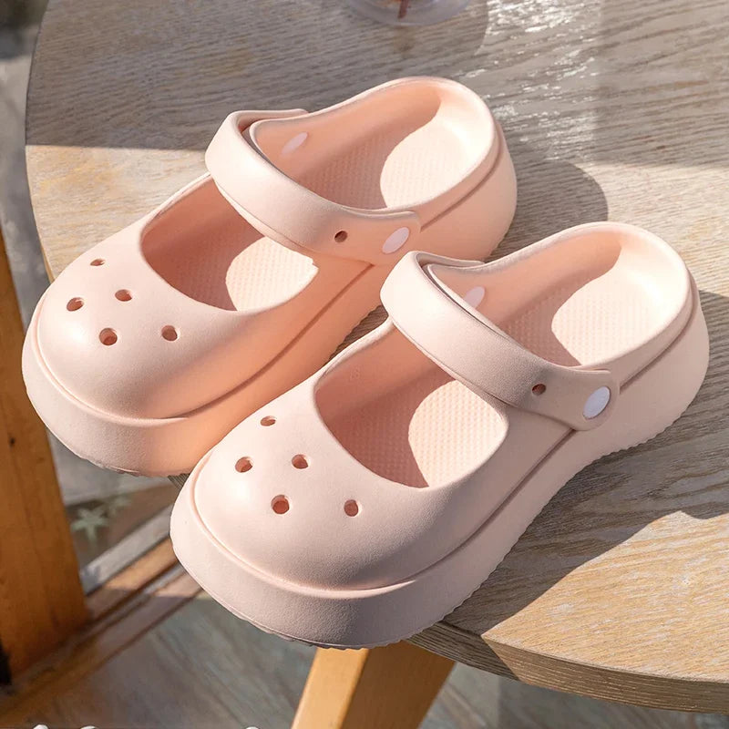 Pink Sweet Summer Slides styled for a cute baddie summer aesthetic