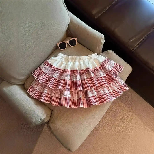 Adorable plaid prairie cutie skirt for DDLG and ABDL kawaii fashion