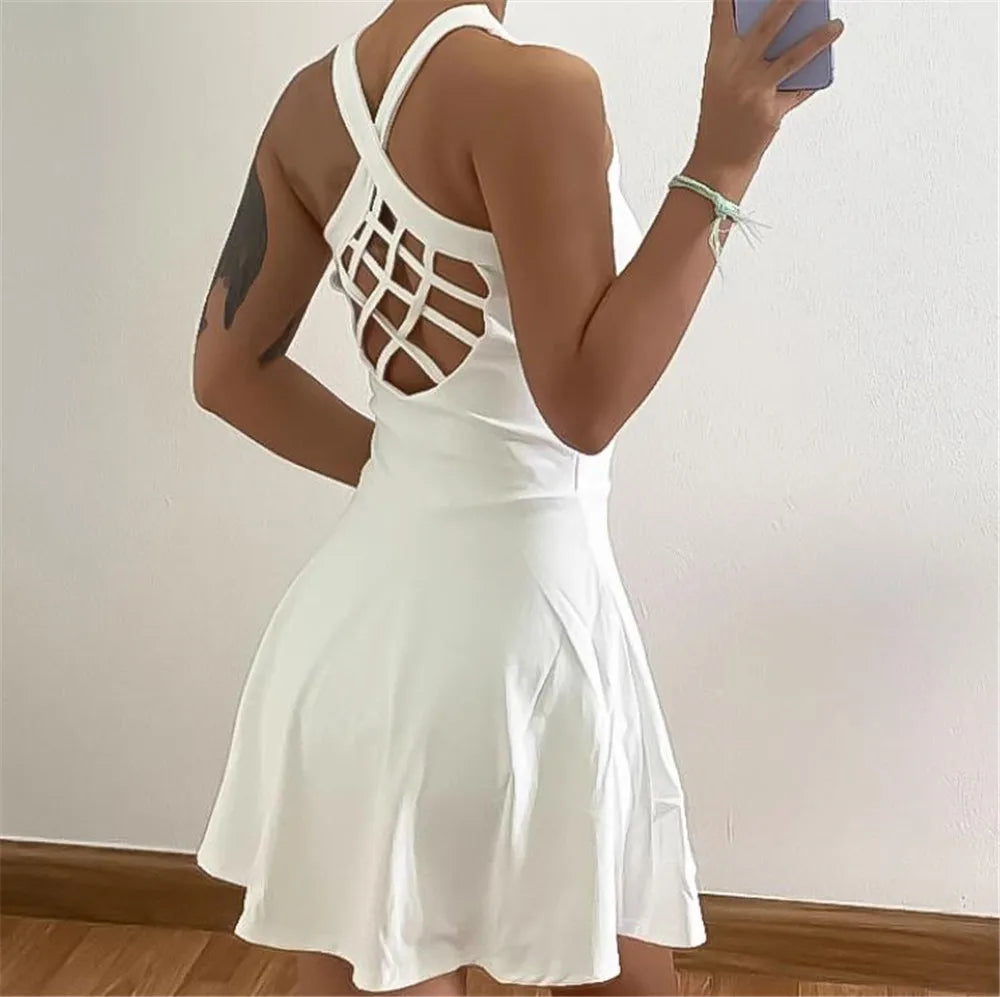Plaid Tennis Baddie Dress made for littles, coquettes, and cuties who love playful fashion