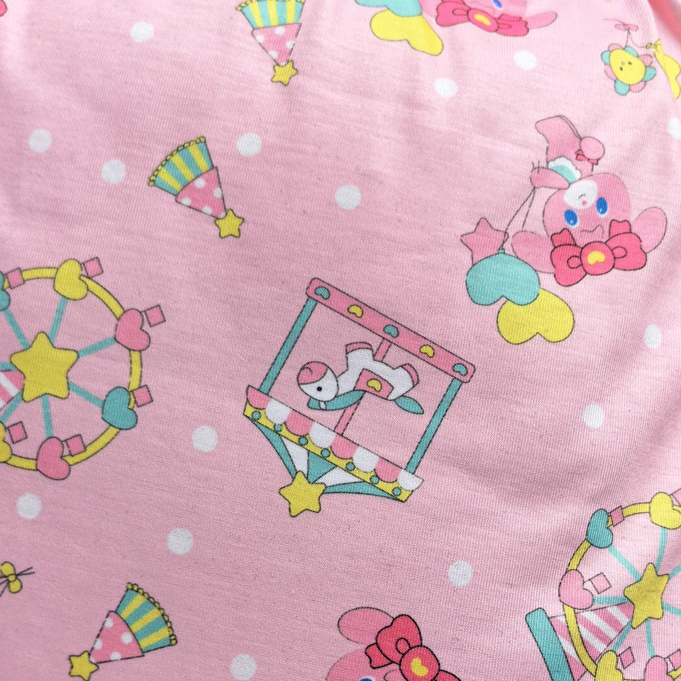 Playful bunny cutie training pants, soft cotton and colorful carnival design for cutecore DDLG ABDL fashion