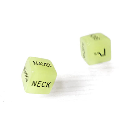 Playful Intimacy Dice Game, glow-in-the-dark dice to explore desires and spark erotic roleplay