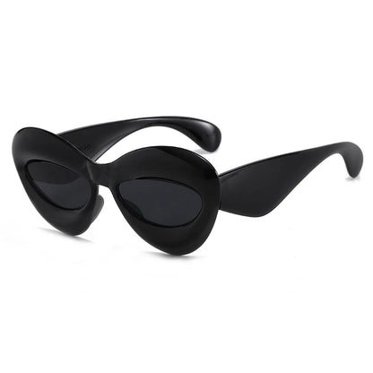 Black heart Pop Art Icon Sunglasses, edgy and colorful pop art inspired kawaii sunglasses